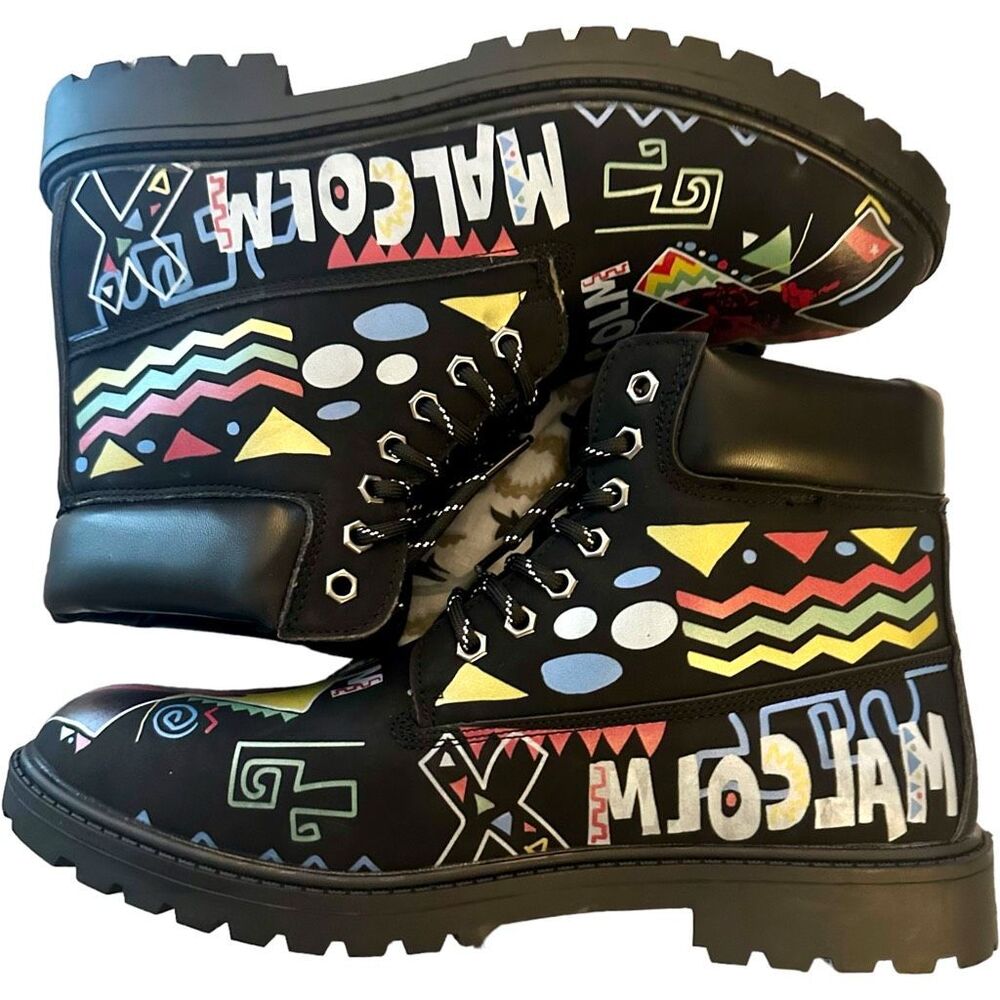 NWT Malcolm X Freedom Fighter Boots Men’s 10US | Streetwear Urban Equality HiTop